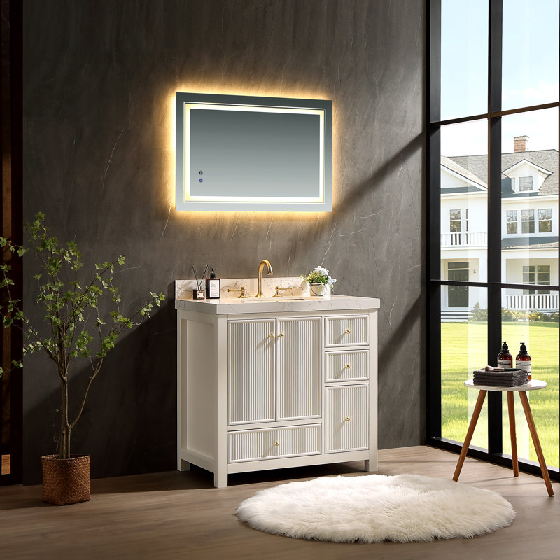 Meuble-lavabo Corena, Blanc classique