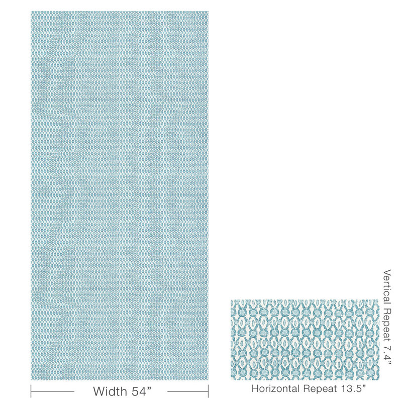 Manoir Galon 100% Cotton Performance Fabric, Aqua