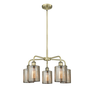 Dublin 5 - Light Steel Dimmable Drum Chandelier