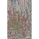 Cascades Hand-Tufted Indoor Rug Abstract Impressionist Pink Green Blue 