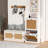 2-Tiers Rattan Shoes Cabinet with Flip-Drawers and Adjustable Shelves