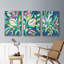 Blue Tropics I, ensemble de 3 toiles encadrées sur toile-97758349-97758351