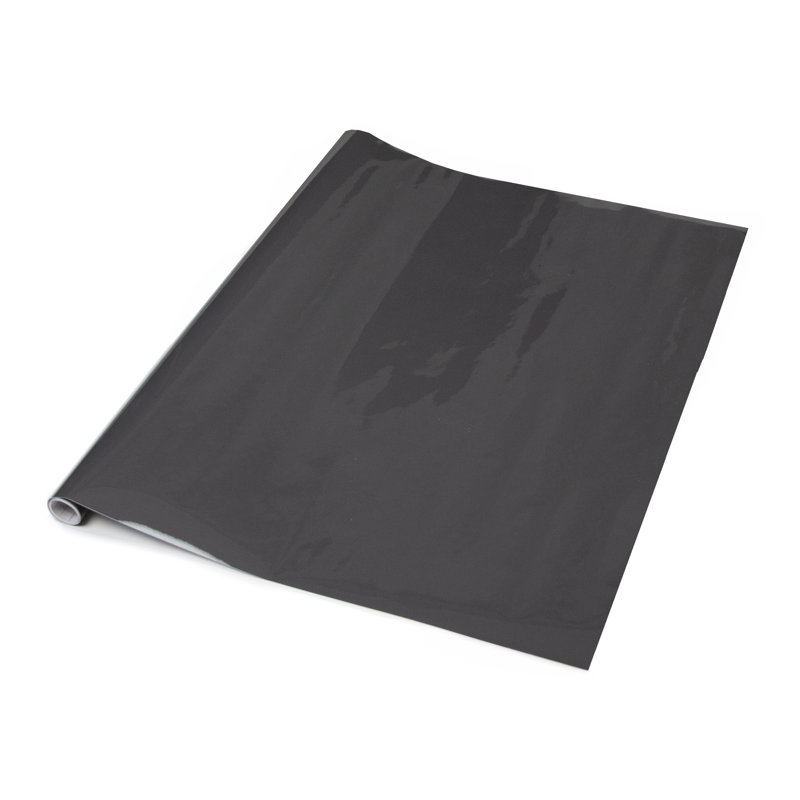 Lathan 2m x 67.5cm Peel & Stick Wallpaper Roll, Glossy Anthracite