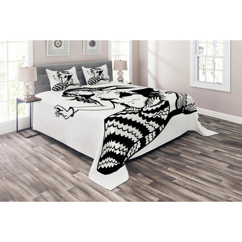 Polyester Coverlet, King Bedspread + 2 Shams