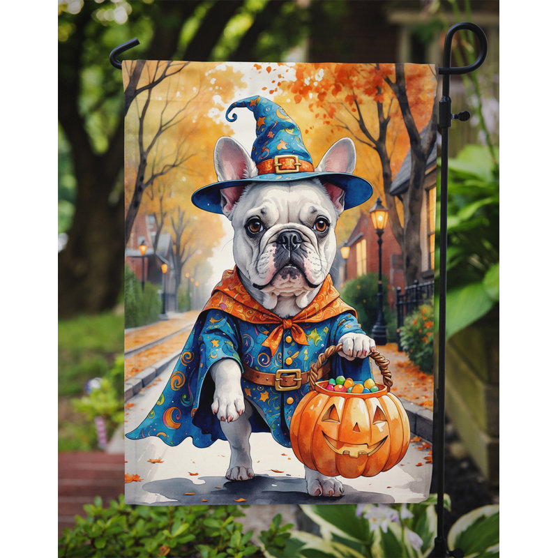 Drapeau du jardin Mastiff, Bouledogue français blanc