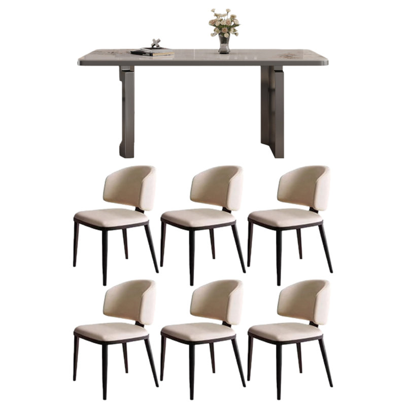 Ensemble de salle à manger Jolin, H 29,53 po x L 55,12 po x l 31,5 po, 7