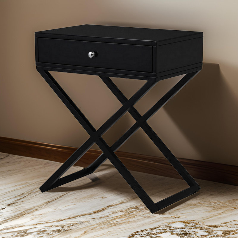 Amonette Rozelle 1 - Drawer Nightstand, Black