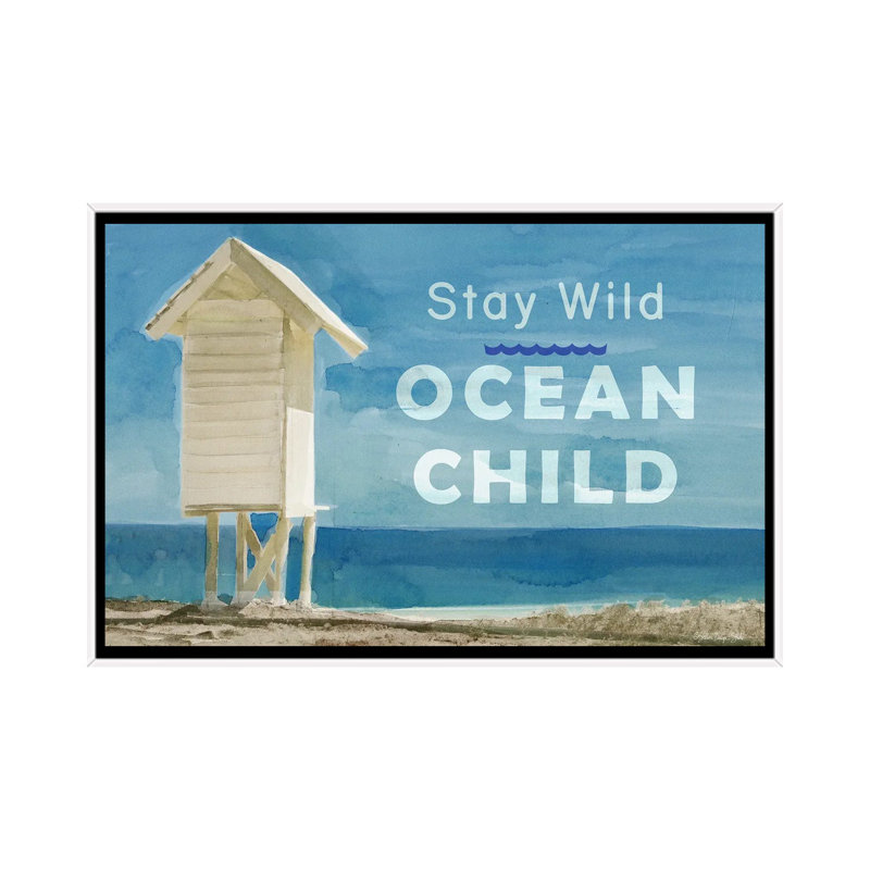 Ocean Child by Stellar Design Studio - Print on Canvas, White Floater Frame, 152.5 cm H x 101.5 cm W