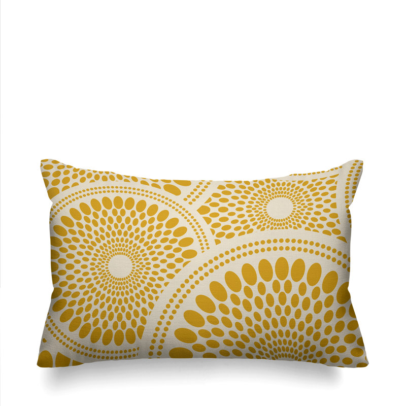Penn Outdoor Reversible Throw Pillow, Yellow