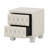 Elegant Button-Tufted Nightstand with Drawers, Crystal Handle, and Storage Design-129109689