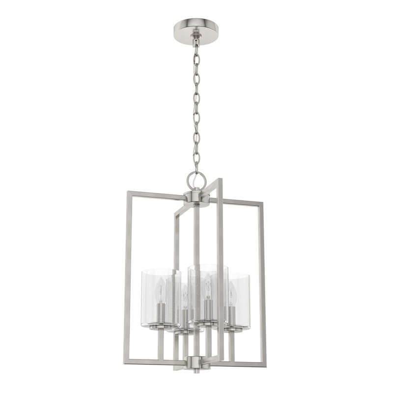Kerrison 4 - Light Geometric Pendant, Brushed Nickel