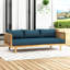Lit de jour 3 places avec structure en bois - poids du colis de 92,88 lb x 34,5 po Largeur et coussins hydrofuges