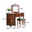 35.43"American-style brown sideboard with flip-up vanity top