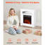Cheminée électrique autoportante blanche de 84 cm (33 pouces) avec flammes 3D réglables, minuterie, télécommande, protection contre la surchauffe pour chambre et salon, 1500 W, 5120 BTU, ambiance réaliste.