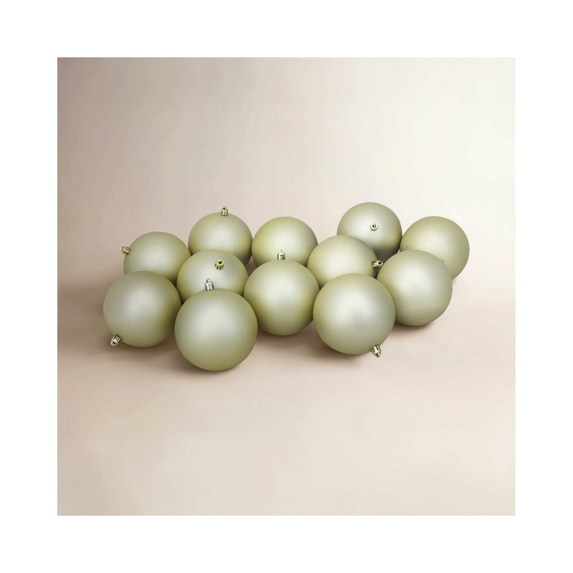 Shatterproof Matte Christmas Ball Ornaments, Gold