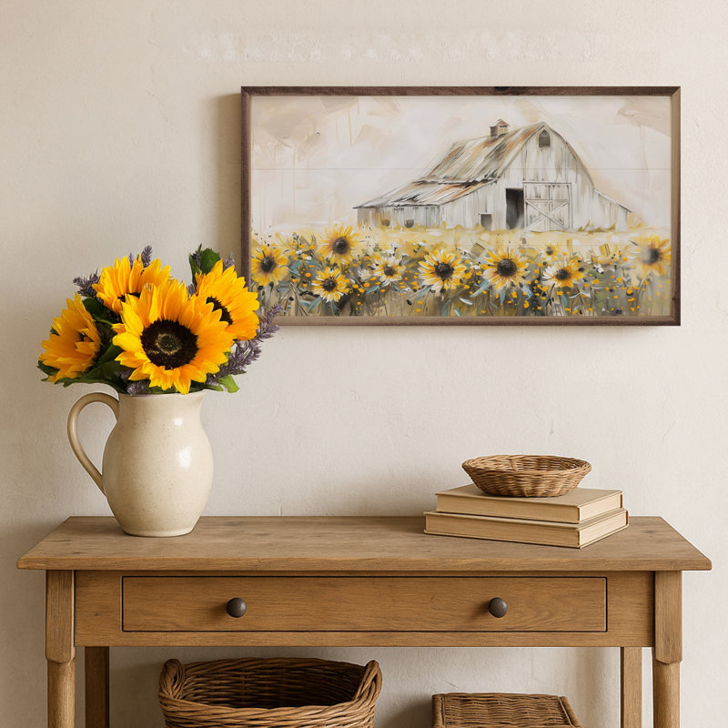 Sunflower Field By Creative Studio, 8" H x 16" W