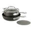 All-Clad Essentials 4-Piece Non-Stick Skillet Set with Lids