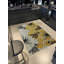 Tapis décoratif moderne jaune-beige à motif de ruche et d'abeille-1438702320
