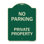 Enseigne Signmission Designer Series - Pas de propriété privée de stationnement | Enseigne architecturale verte en aluminium de gros calibre 18 po x 24 po | Protégez votre entreprise et votre commune | Fabriqué aux États-Unis