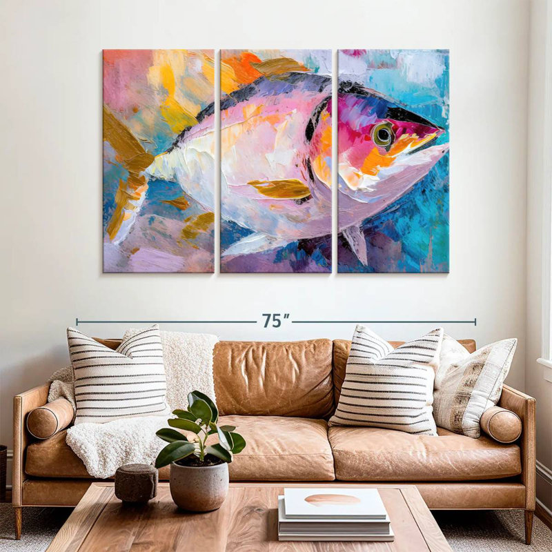 Colorful Tuna, 42" H x 65" W