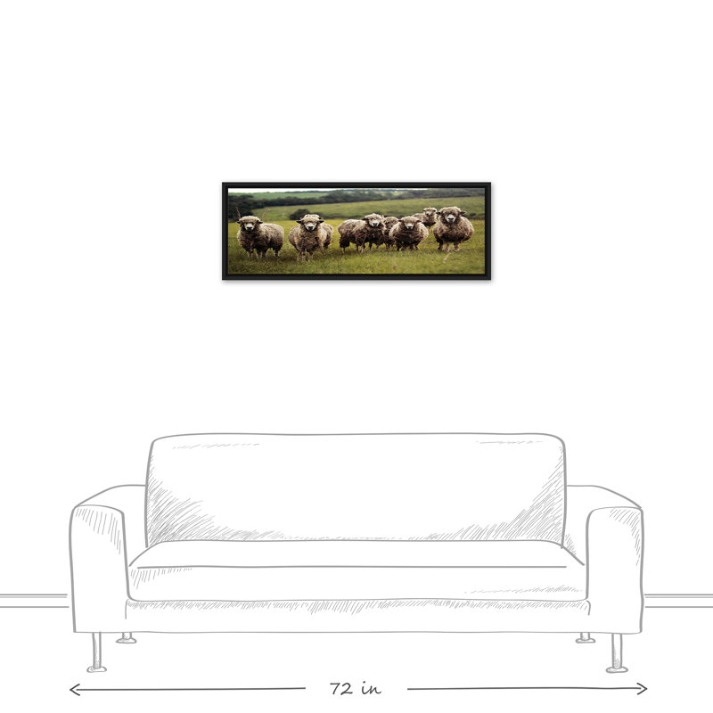 «Sheep with Sticks», reproduction sur toile, H 13,75 po x l 37,75 po x P 1,75 po