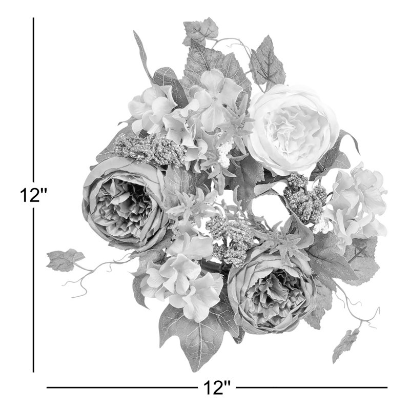 Handcrafted Faux 12'' Wreath, Pink