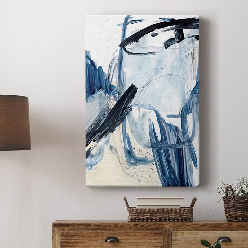 Indigo Swash I - galerie sur mesure, 60" H x 40" W