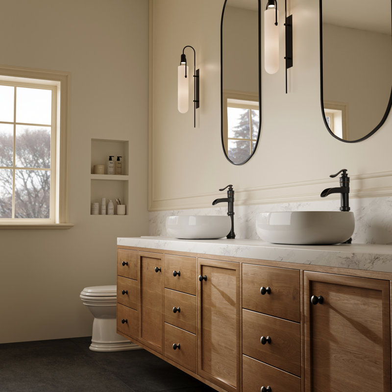 Robinet pour salle de bain Deluge, Bronze frotté à l'huile