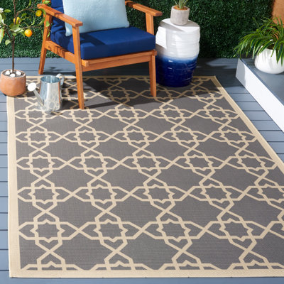 Tapis d'intérieur / extérieur à motif géométrique Courtyard Performance