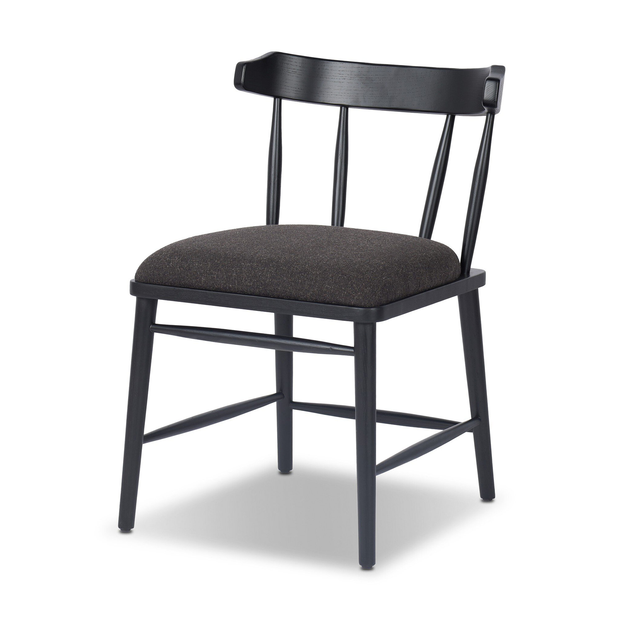 Waverly Dining Chair-Chaps Saddle, Antwerp Noir, Black