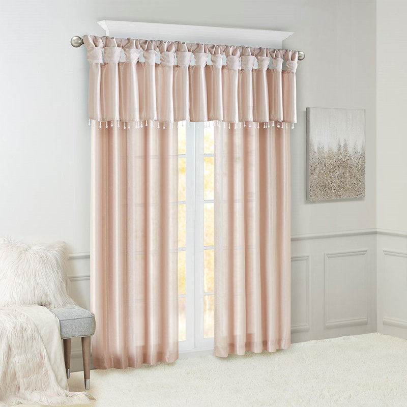 Panneau de rideau de fenêtre Twist, Rosé