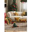 Coussin décoratif brodé en velours doré 18 po x 18 po-116677530-116677529
