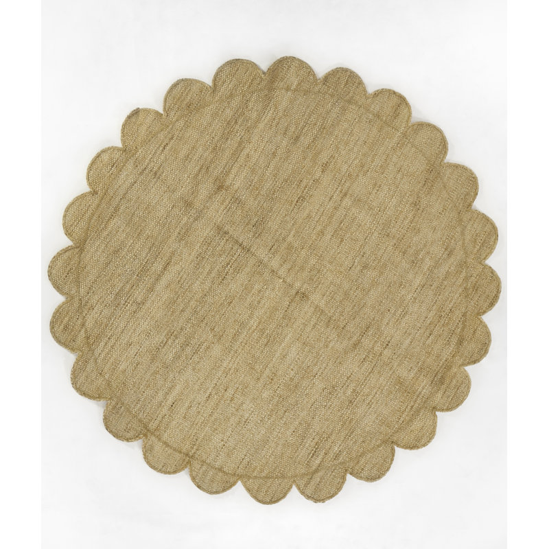 Tapis en jute tissé à la main Rosecliff Heights Dakeria, Rond 6 pi