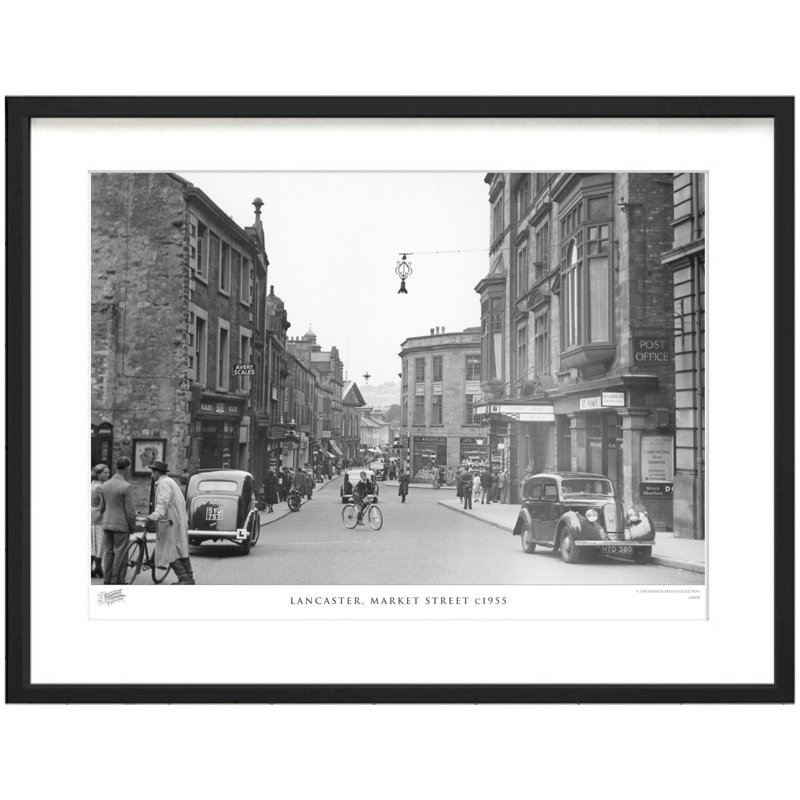 Lancaster, Market Street C1955 - Single Picture Frame Print, 40cm H x 50cm W x 2.3cm D