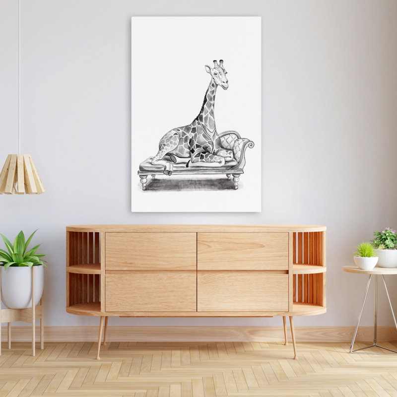 Chaise longue girafe - Art contemporain amusant, H 48 po x l 32 po