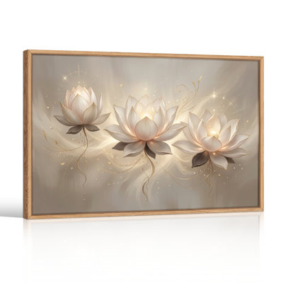 Ensemble de 1 tableau sur toile Lotus Light