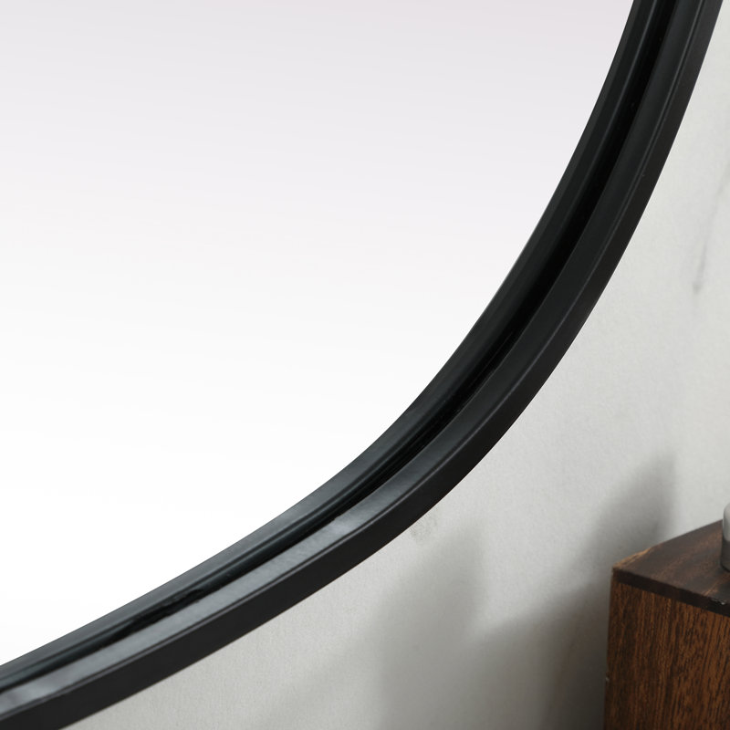 Miroir mural Sabine, Noir, 40 po x 27 po