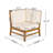 Patio Corner Chair, Cream-746235878