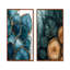 Agate, rivière de feuilles, glissade sur bois I - collection d'art mural floral 2 panneaux-1341699457-1341699483