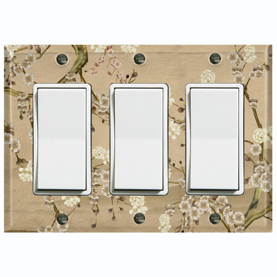 Assiette murale Biege Sakura Flower Tree