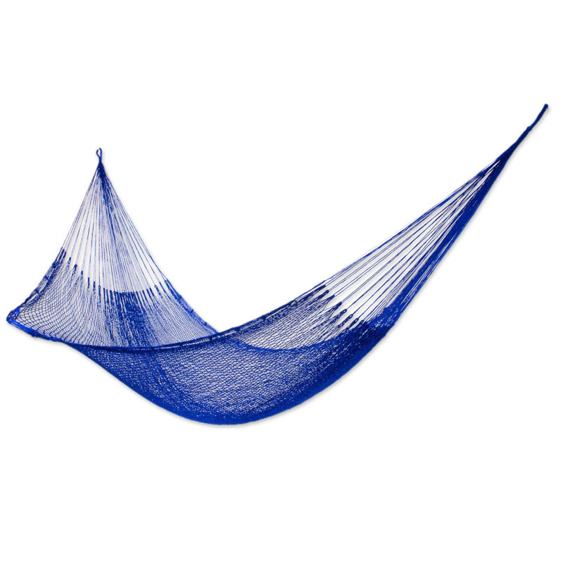 Hamac pour arbre Rahima, Bleu océan, 3,9 pi x 13,1 pi