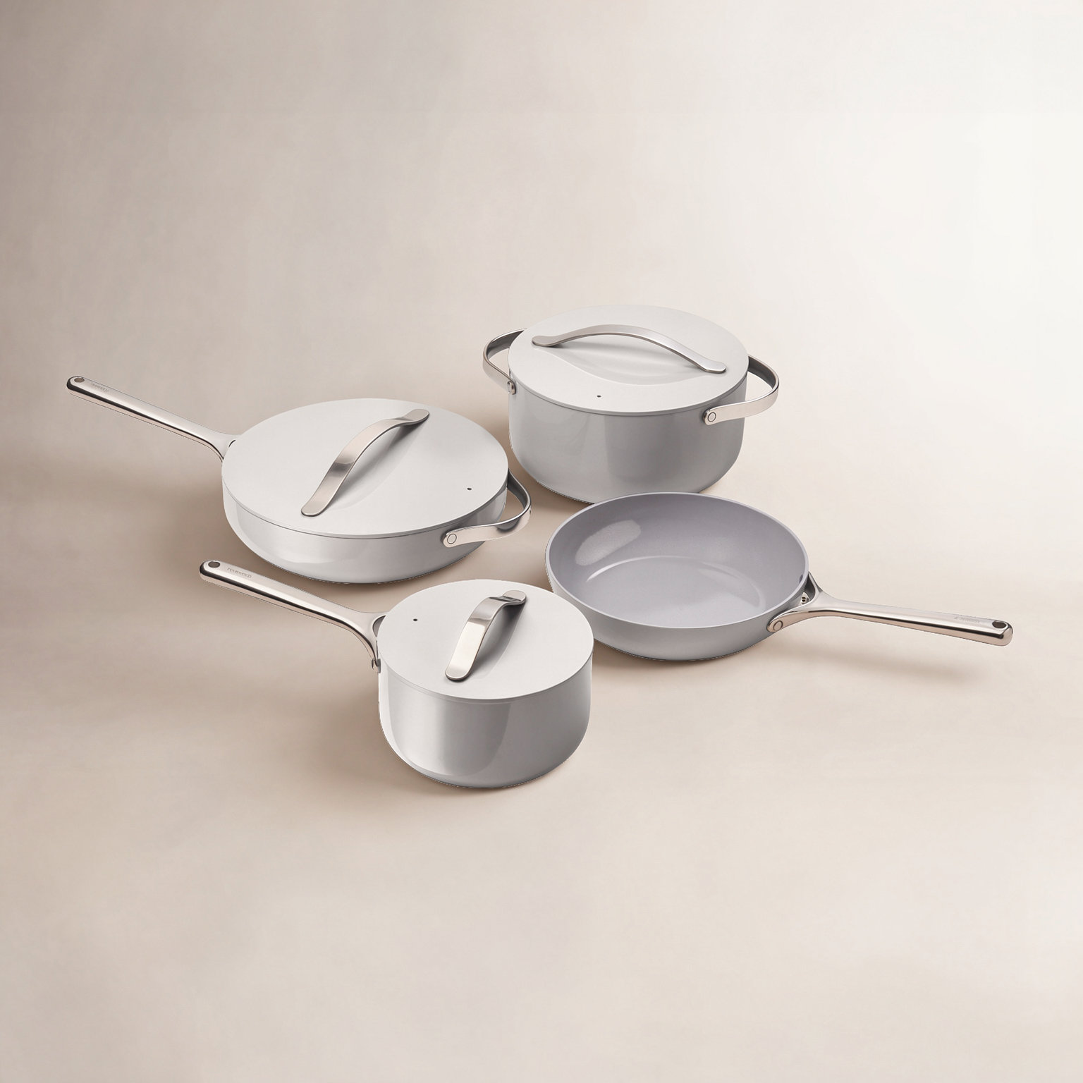 Caraway Ceramic Non-Stick Cookware Set, Gray