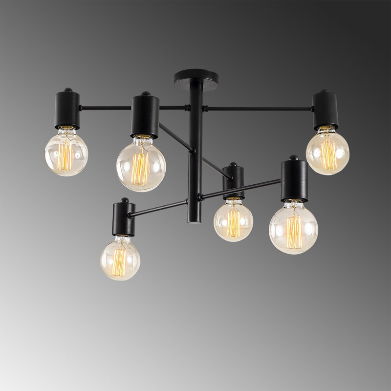 Luminaire suspendu unique à 6 lumières Zayyan