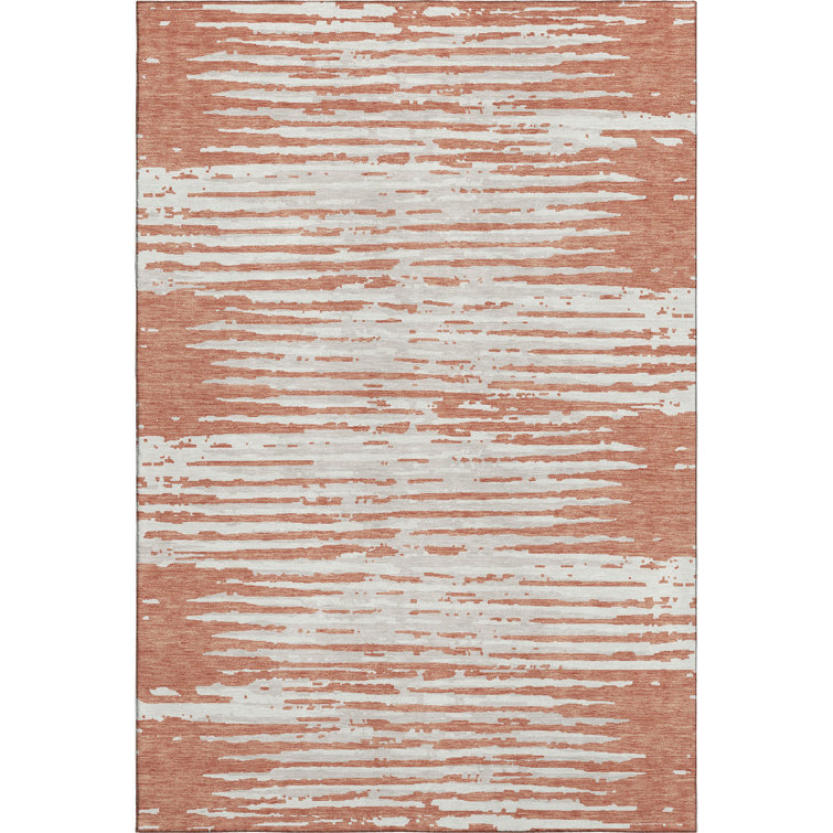Premium Machine Washable Prisco Coral Rug