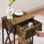 Petite table de chevet en bois avec tiroir et tablette pour chambre à coucher, salon, dortoir Alameen-1013801932