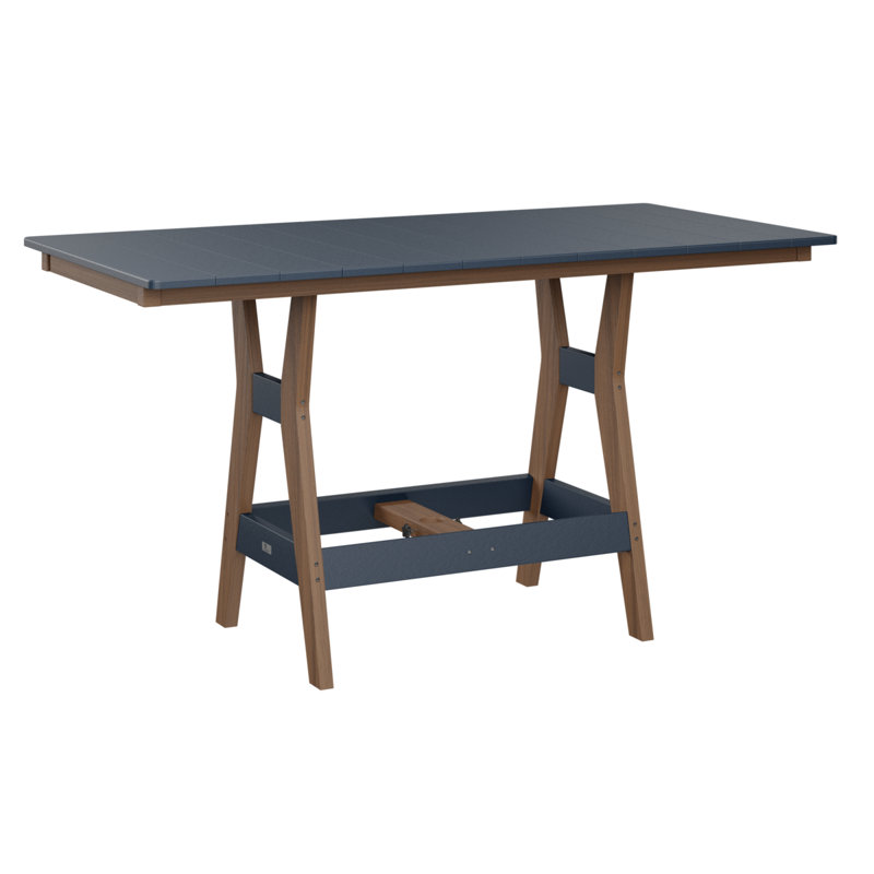 Table rectangulaire à hauteur de comptoir 66 po Berlin Gardens Harbor, Acajou antique, Marine, 35.5" H x 66" W x 33" D
