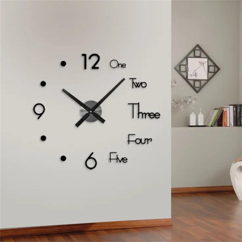 Donard Acrylic Wall Clock, Black