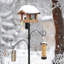Mangeoire d'oiseaux 80 po avec cloison pour écureuil et 2 crochets Bird House Pole