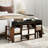 Shoe Storage Bench w/Umbrella StandPadded Seat Adjustable & Removable Shelves