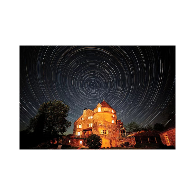 Star Trails, Mas De Garrigue, La Garrigue, France by Hollice Looney - Wrapped Canvas Print, 20.32 cm H x 30.48 cm W